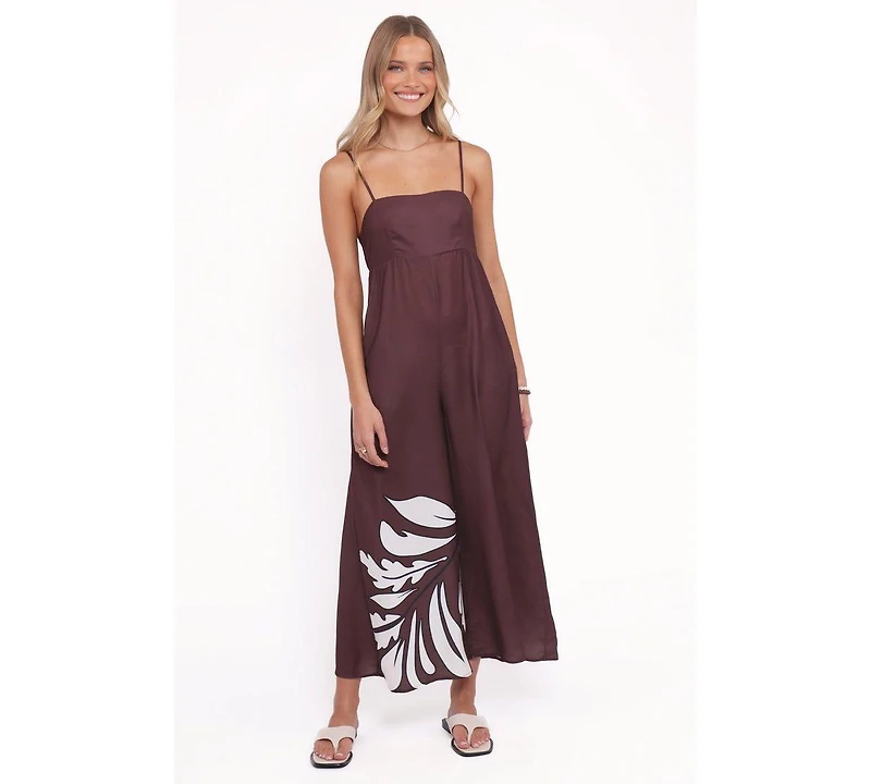 Petal and Pup Women's Delfina Jumpsuit - Brown Palm