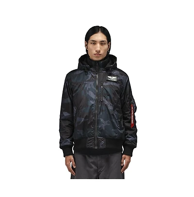Alpha Industries Men's Hooded Rib Flight Jacket