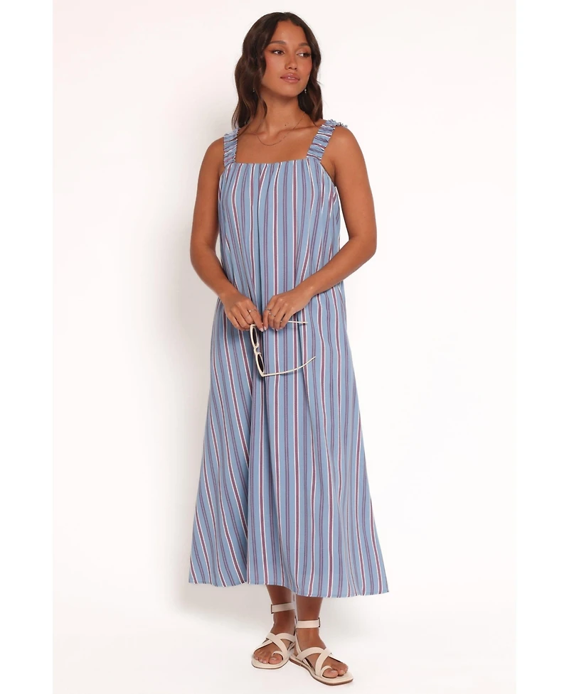 Petal and Pup Women's Alessandra Maxi Dress - Blue Stripe