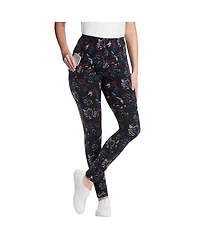 Woman Within Plus Tall Stretch Cotton Printed Pocket Legging