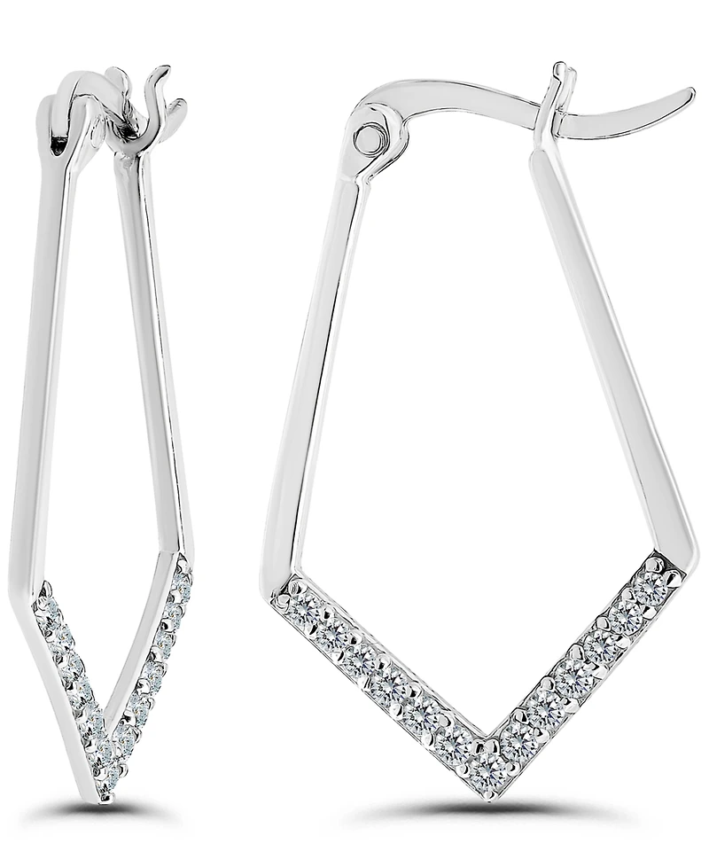 Giani Bernini Cubic Zirconia Hoop Earrings (1/2 ct. t.w.) 18K Gold Over Sterling Silver, Macy's Exclusive
