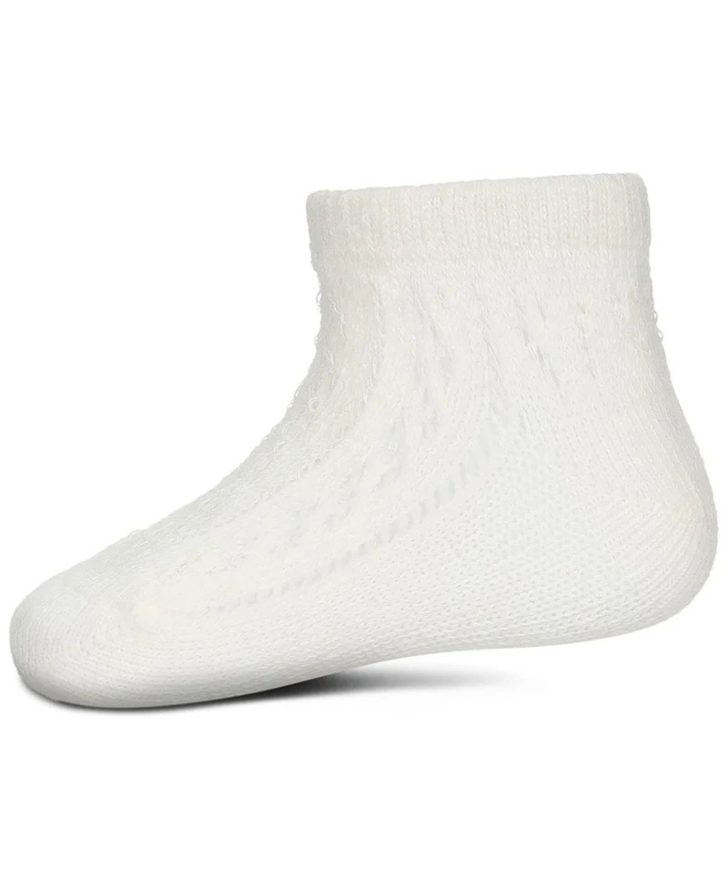 Memoi Little Girls Pelerine Cotton Blend Anklet Socks