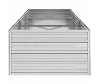 Garden Raised Bed Silver Galvanized Steel Large