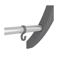 vidaXL Towel Rack with Hooks Silver 22"x6.3"x28.3" Aluminum