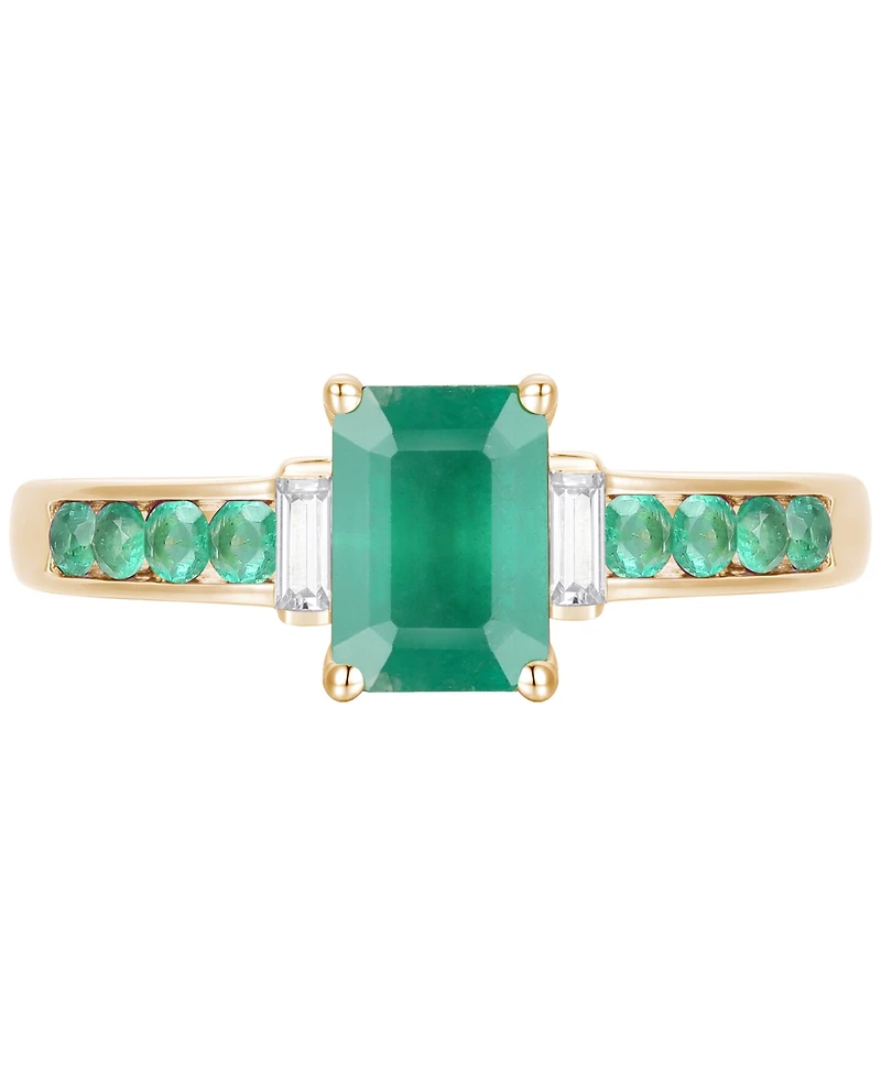 Macy's Gemstone and Diamond Ring (1/20 ct. t.w.) 14K Gold White