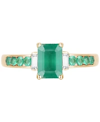 Macy's Gemstone and Diamond Ring (1/20 ct. t.w.) 14K Gold White