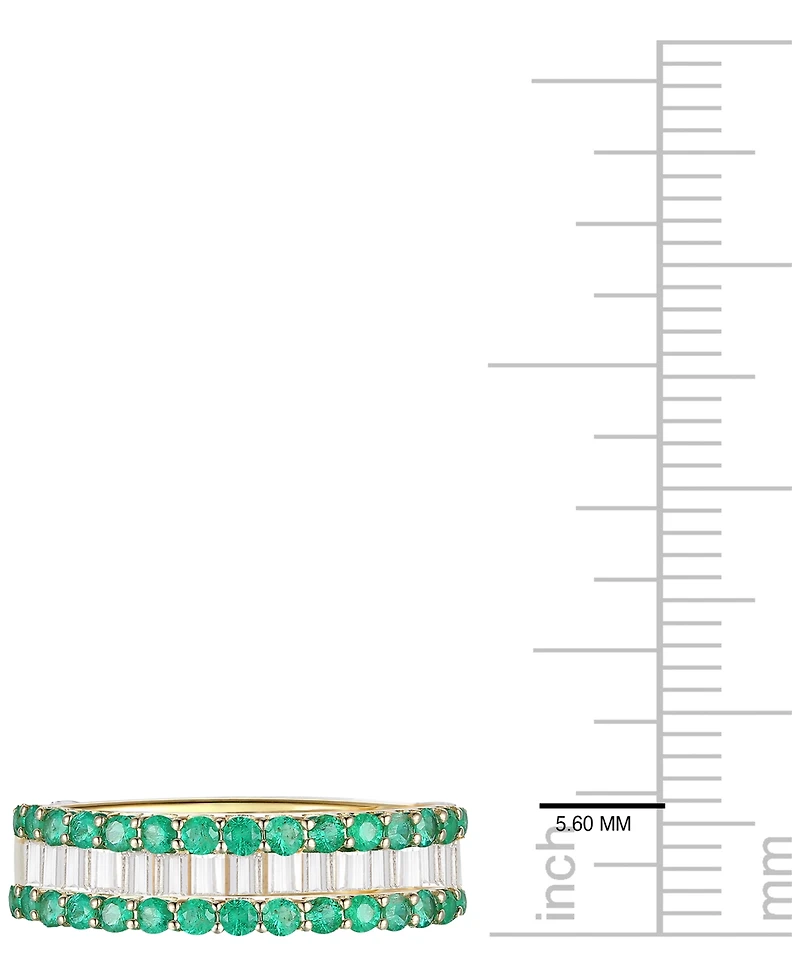 Macy's Gemstone and Diamond Ring (1/4 ct. t.w.) 14K Gold White