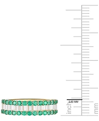 Macy's Gemstone and Diamond Ring (1/4 ct. t.w.) 14K Gold White