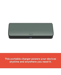 RadioShack Portable Slim Charger 20,000 mAh 74 Wh Gray With Led Display On Charge Level Usb A and Usb C Out QC3.0 and Usb C In Black 2309278