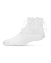 Memoi Big Girls Flocked Dot Cotton Blend Tulle Anklet