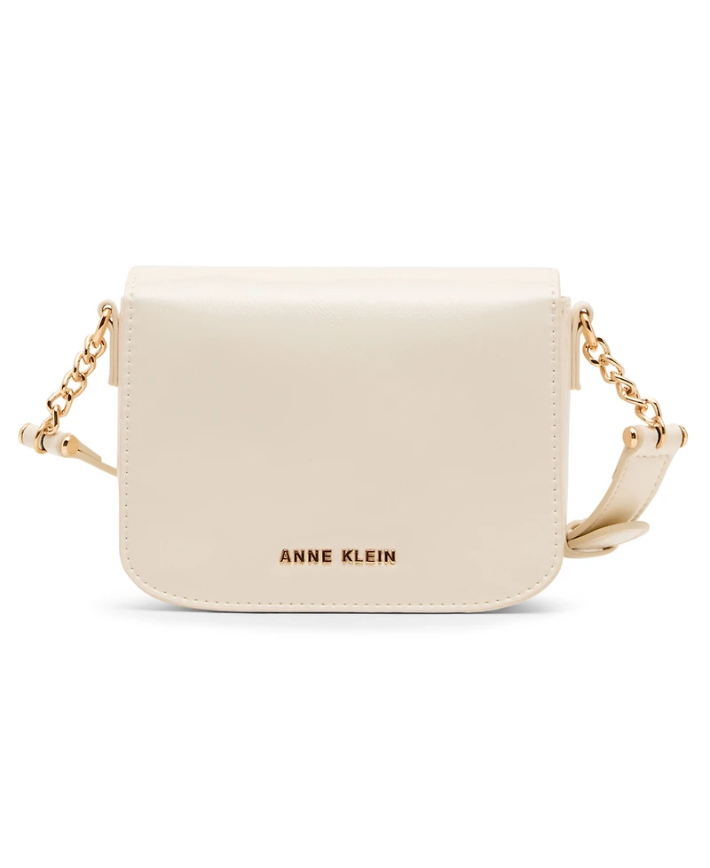 Anne Klein Patent Flap Mini Crossbody Bag