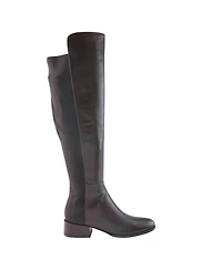 Spring Step Rider Over-the-Knee Leather Boot with Stretch Back Panel and Leather-Wrapped Heel