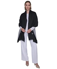 Karl Lagerfeld Paris Women's Crystal Karl And Choupette Blanket Scarf