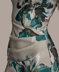 Donna Karan New York Women's Boat Neck Midi Dress