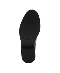 Azura Spring Step Hightail Knee-High Leather Boot with Calf Elastic Gore and Low Stacked Heel