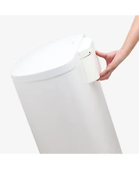 Qualiazero 50L / 13.2 Gallon D-Shape Step Can - Matte White