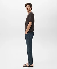 Mango Men's Moby Straight-Fit Dark-Wash Jeans