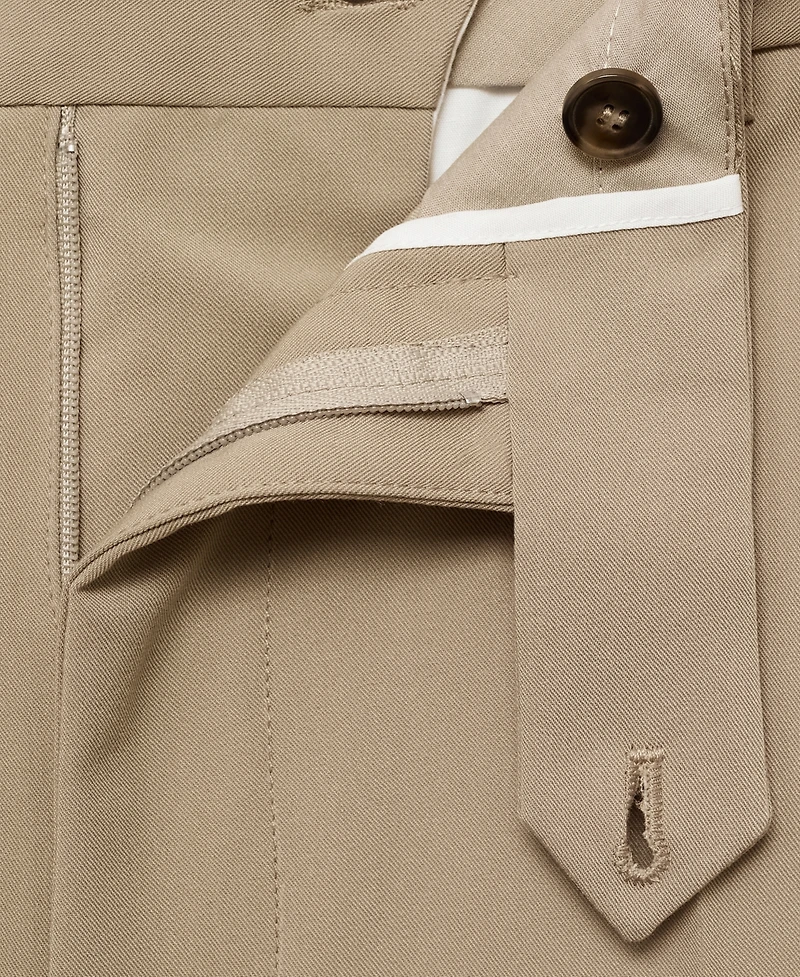 Mango Men's Pleated Slim-Fit Pants