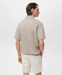 Mango Men's Relaxed-Fit Cotton Polo Shirt