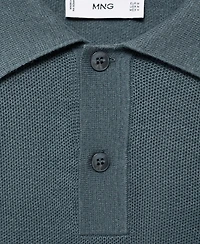 Mango Men's Micro-Structured Cotton Polo Shirt