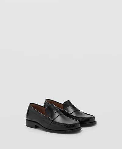Mango Men's Aged-Leather Loafers