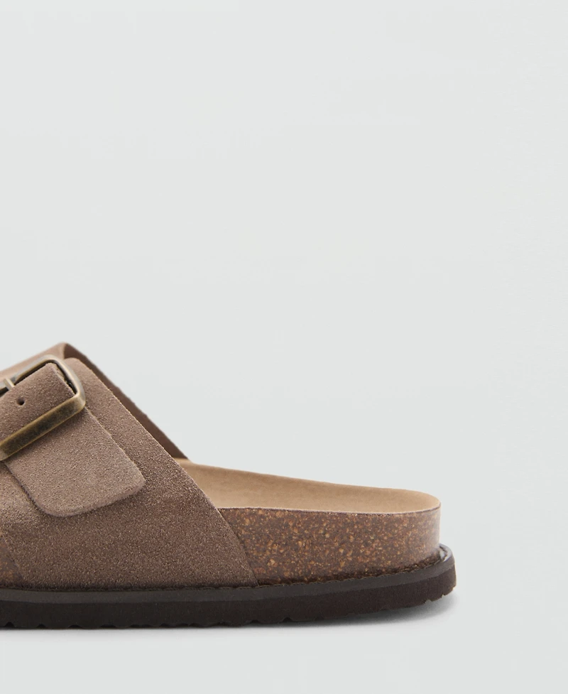 Mango Men's Buckles Leather Sandals