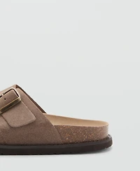 Mango Men's Buckles Leather Sandals