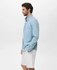 Mango Men's Regular Fit Denim Shirt
