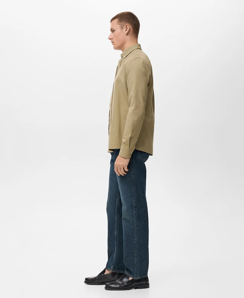 Mango Men's Cotton Oxford Shirt