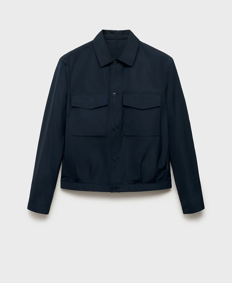 Mango Men's Pockets Water-Repellent Jacket