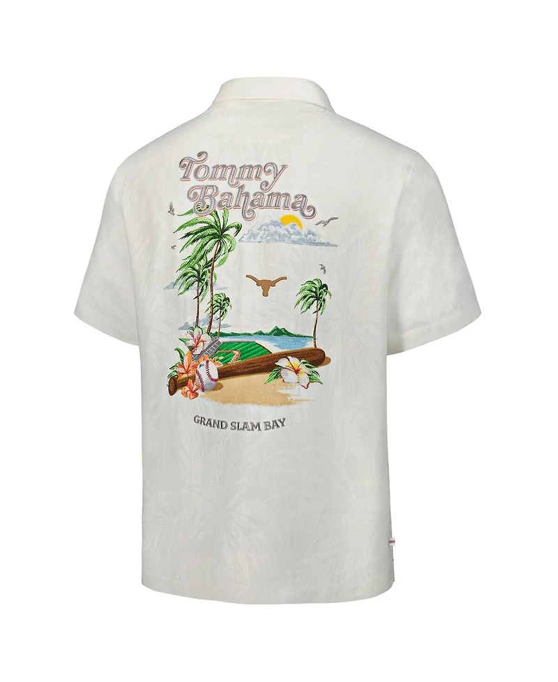 Tommy Bahama Men's White Texas Longhorns Grand Slam Bay Camp Button-Up Shirt