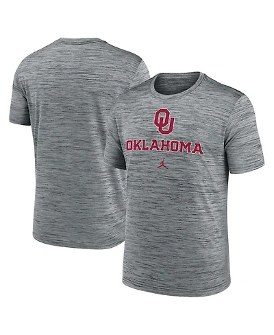 Jordan Men's Gray Oklahoma Sooners Primetime Velocity T-Shirt