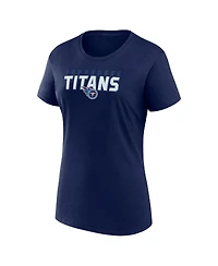 Logo Athletic Women's Navy Tennessee Titans Lean T-Shirt