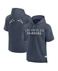 Fanatics Men's Navy Los Angeles Chargers Elements Future Ground Lettering Short Sleeve Pullover Hoodie