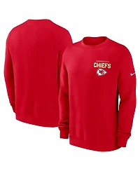 Nike Men's Red Kansas City Chiefs Primetime Club Fleece Pullover Sweatshirt