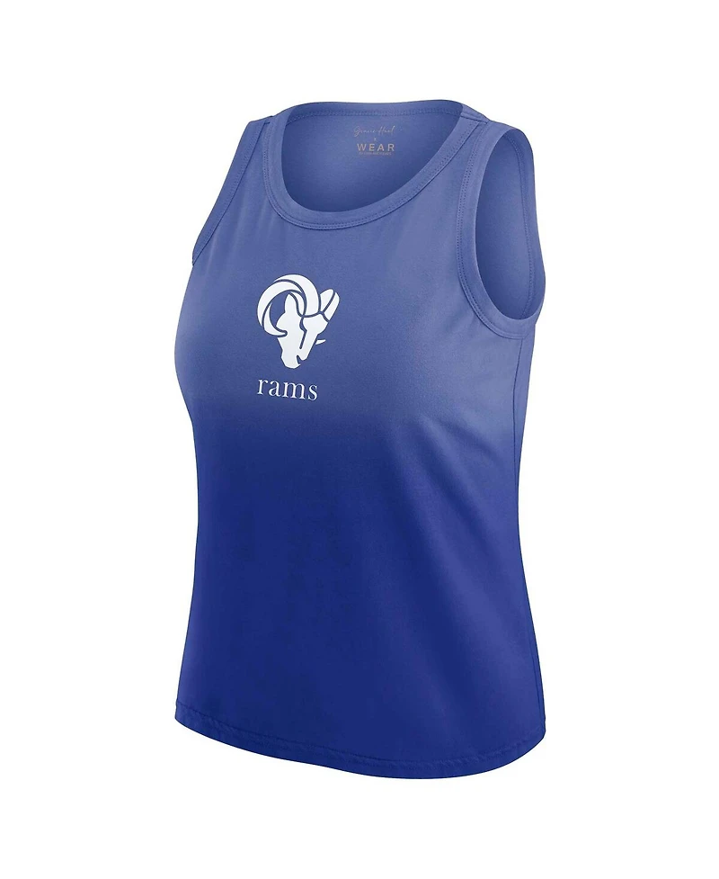 Wear by Erin Andrews x Gracie Women's Royal Los Angeles Rams Ombre Tank Top