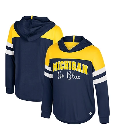 Colosseum Toddler Navy Michigan Wolverines Reflection Hoodie Long Sleeve T-Shirt