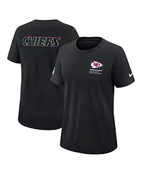 Nike Women's Black Kansas City Chiefs 2025 Nfl Crucial Catch Tri-Blend Dri-fit T-Shirt