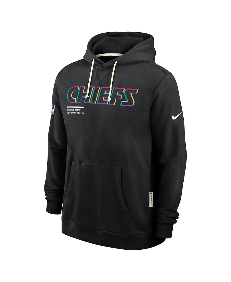 Nike Men's Black Kansas City Chiefs Tall 2025 Nfl Crucial Catch Sideline Standard Issue Dri-fit Hoodie