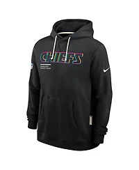 Nike Men's Black Kansas City Chiefs Tall 2025 Nfl Crucial Catch Sideline Standard Issue Dri-fit Hoodie