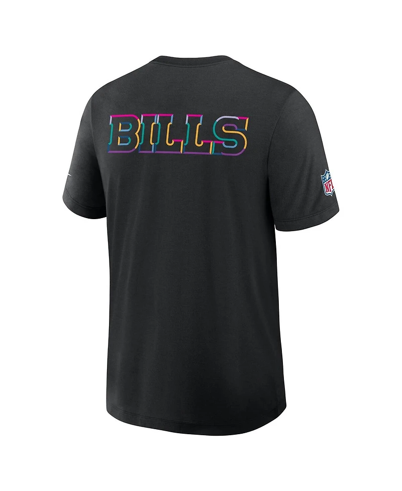 Nike Men's Black Buffalo Bills 2025 Nfl Crucial Catch Tri-Blend Dri-fit T-Shirt