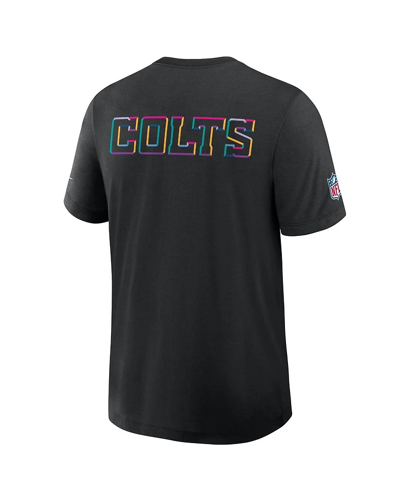 Nike Men's Black Indianapolis Colts 2025 Nfl Crucial Catch Tri-Blend Dri-fit T-Shirt