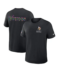 Nike Men's Black Minnesota Vikings 2025 Nfl Crucial Catch Tri-Blend Dri-fit T-Shirt