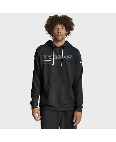 Nike Men's Black Denver Broncos 2025 Nfl Crucial Catch Sideline Standard Issue Dri-fit Hoodie