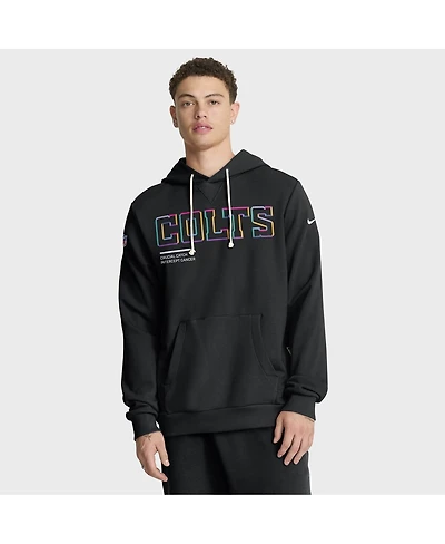 Nike Men's Black Indianapolis Colts 2025 Nfl Crucial Catch Sideline Standard Issue Dri-fit Hoodie