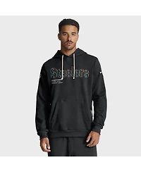 Nike Men's Black Pittsburgh Steelers 2025 Nfl Crucial Catch Sideline Standard Issue Dri-fit Hoodie
