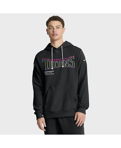 Nike Men's Black Tennessee Titans 2025 Nfl Crucial Catch Sideline Standard Issue Dri-fit Hoodie