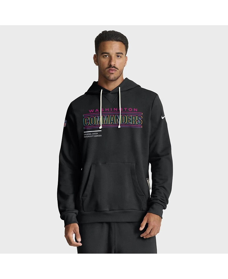 Nike Men's Black Washington Commanders 2025 Nfl Crucial Catch Sideline Standard Issue Dri-fit Hoodie