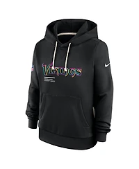 Nike Women's Black Minnesota Vikings 2025 Nfl Crucial Catch Sideline Standard Issue Dri-fit Hoodie