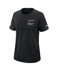 Nike Women's Black Buffalo Bills 2025 Nfl Crucial Catch Tri-Blend Dri-fit T-Shirt